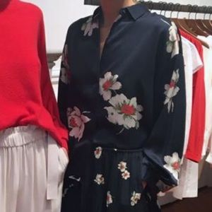 Vince silk patterned blouse